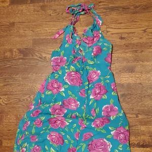 BETSEY JOHNSON ROSE TIE HALTER DRESS